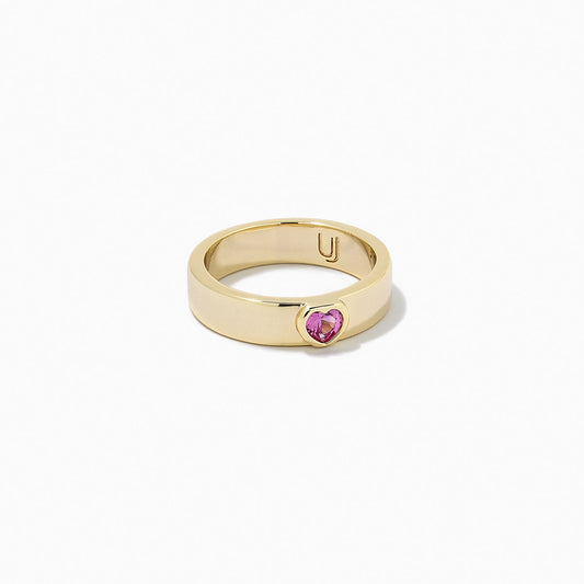 Pink Heart Ring | Gold | Product Image | Uncommon James