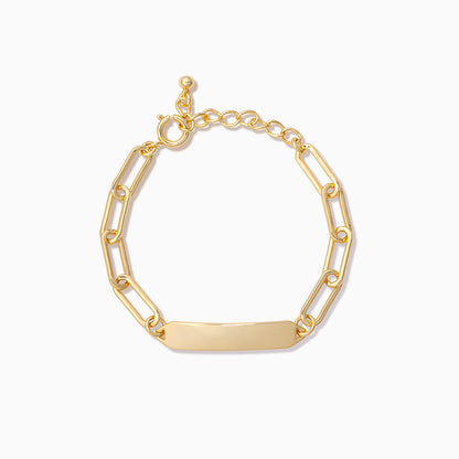 ["Chain and Bar Bracelet ", " Gold ", " Product Image ", " Uncommon James"]