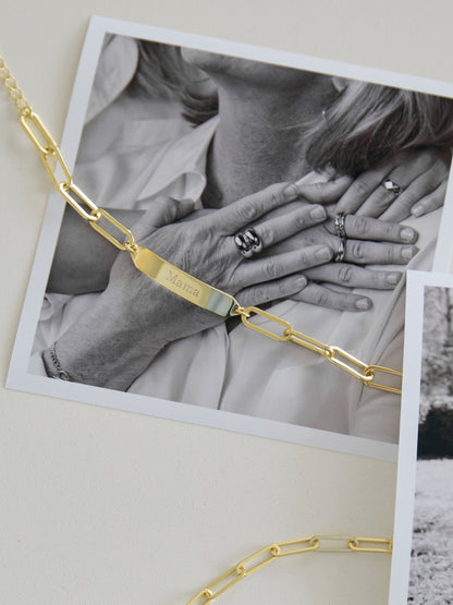 ["Mama Chain and Bar Bracelet"]