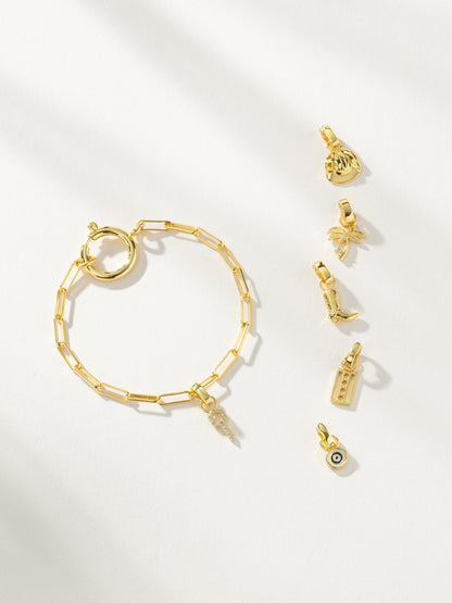 ["Charm Bracelet ", " Gold ", " Product Detail Image 3 ", " Uncommon James"]