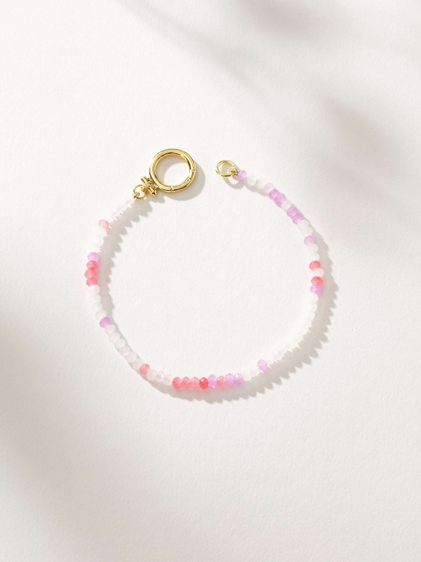 Coastal Beaded Bracelet | Pink/White | Product Image | Uncommon James