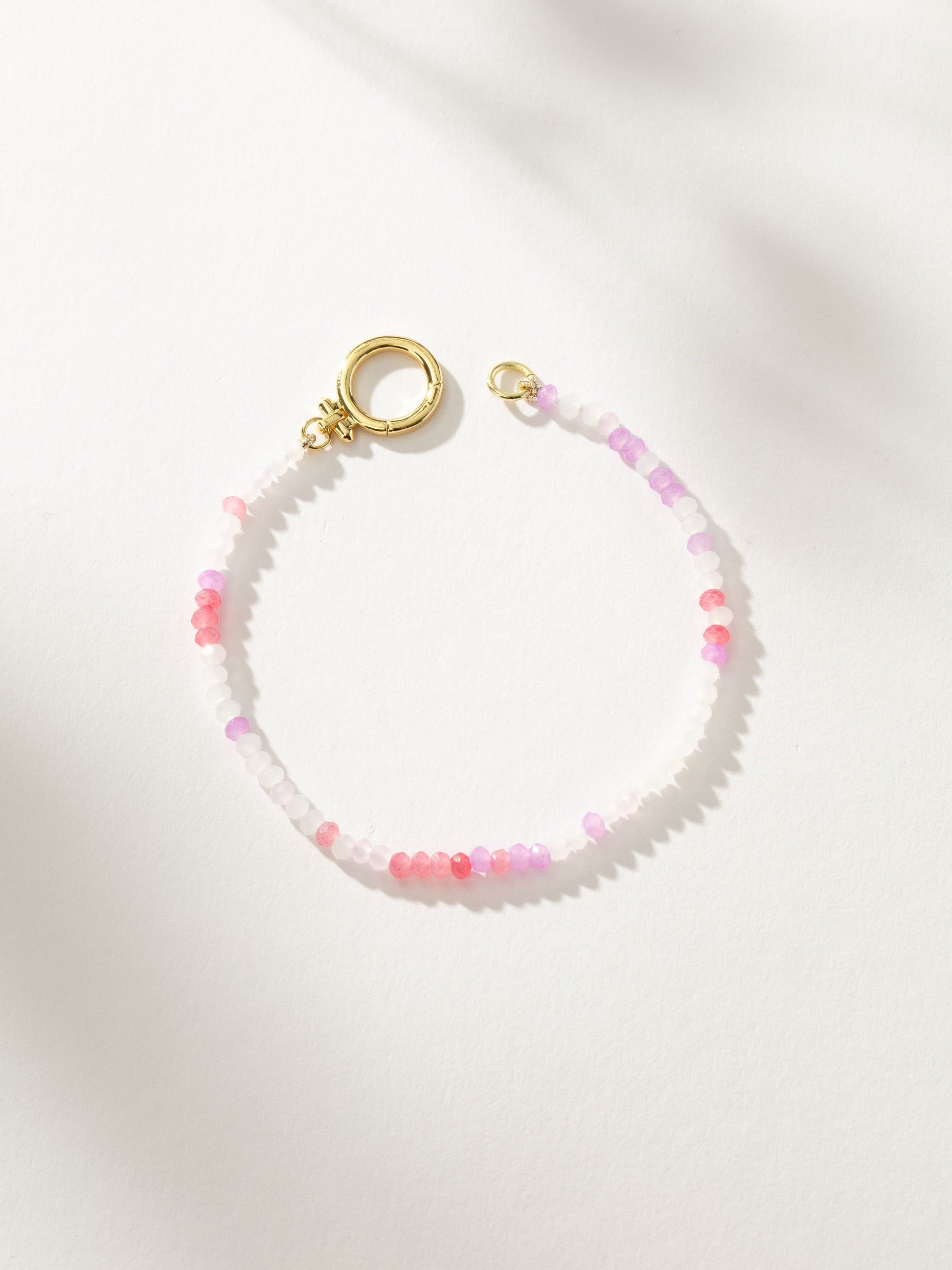 Coastal Beaded Bracelet | Pink/White | Product Image | Uncommon James