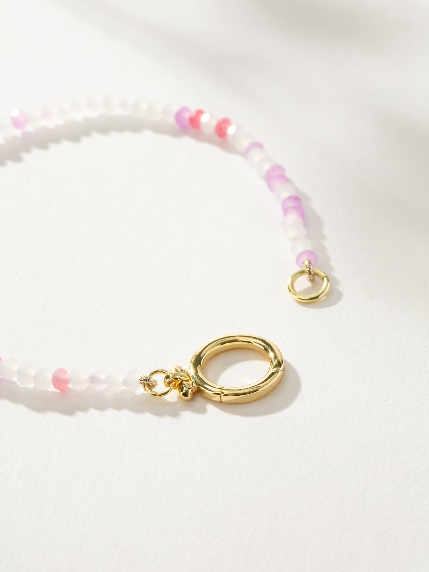 Coastal Beaded Bracelet | Pink/White | Product Detail Image | Uncommon James