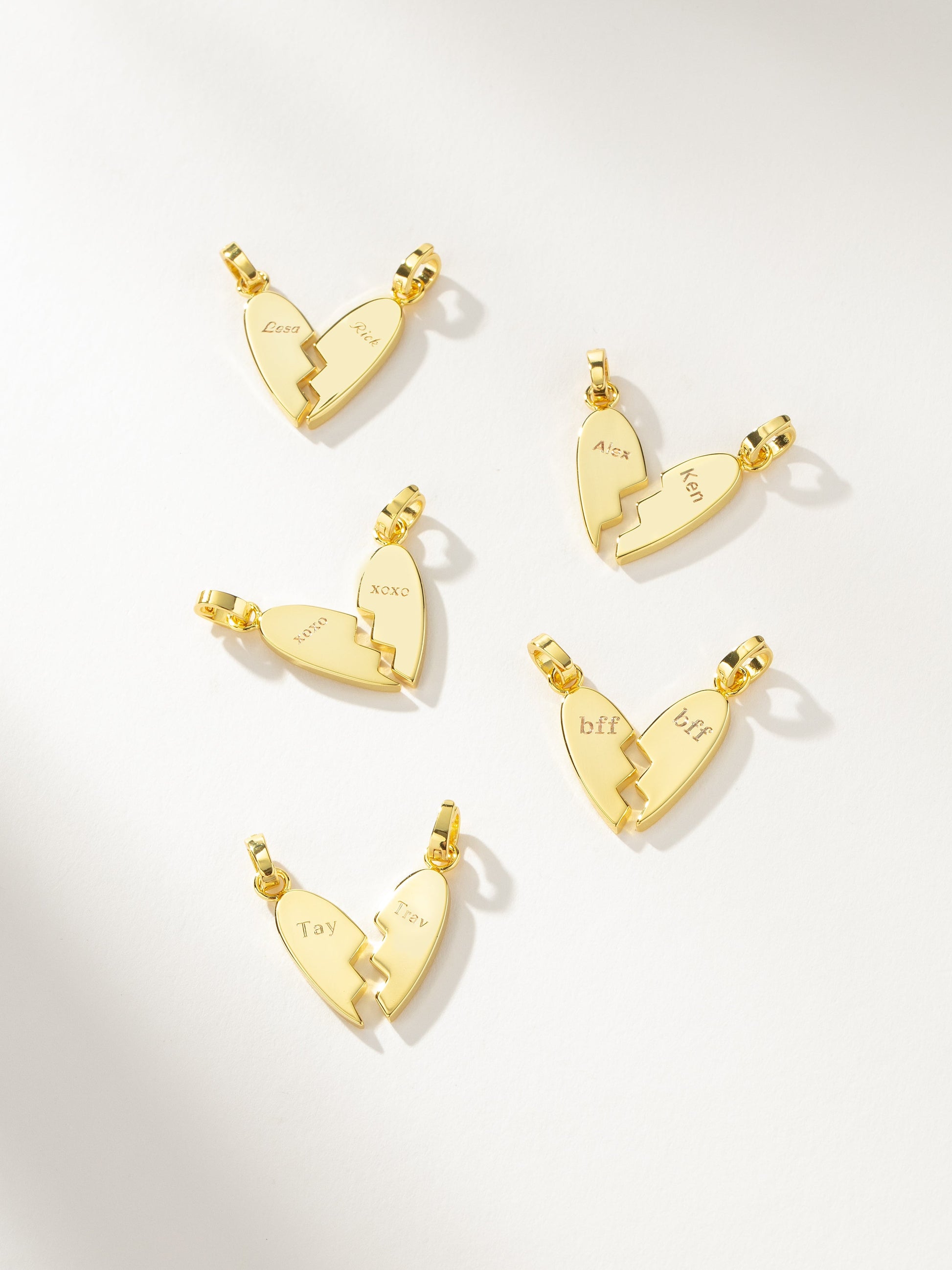 Better Together Heart Charms (Set of 2) | Gold | Lifestyle Image | Uncommon James