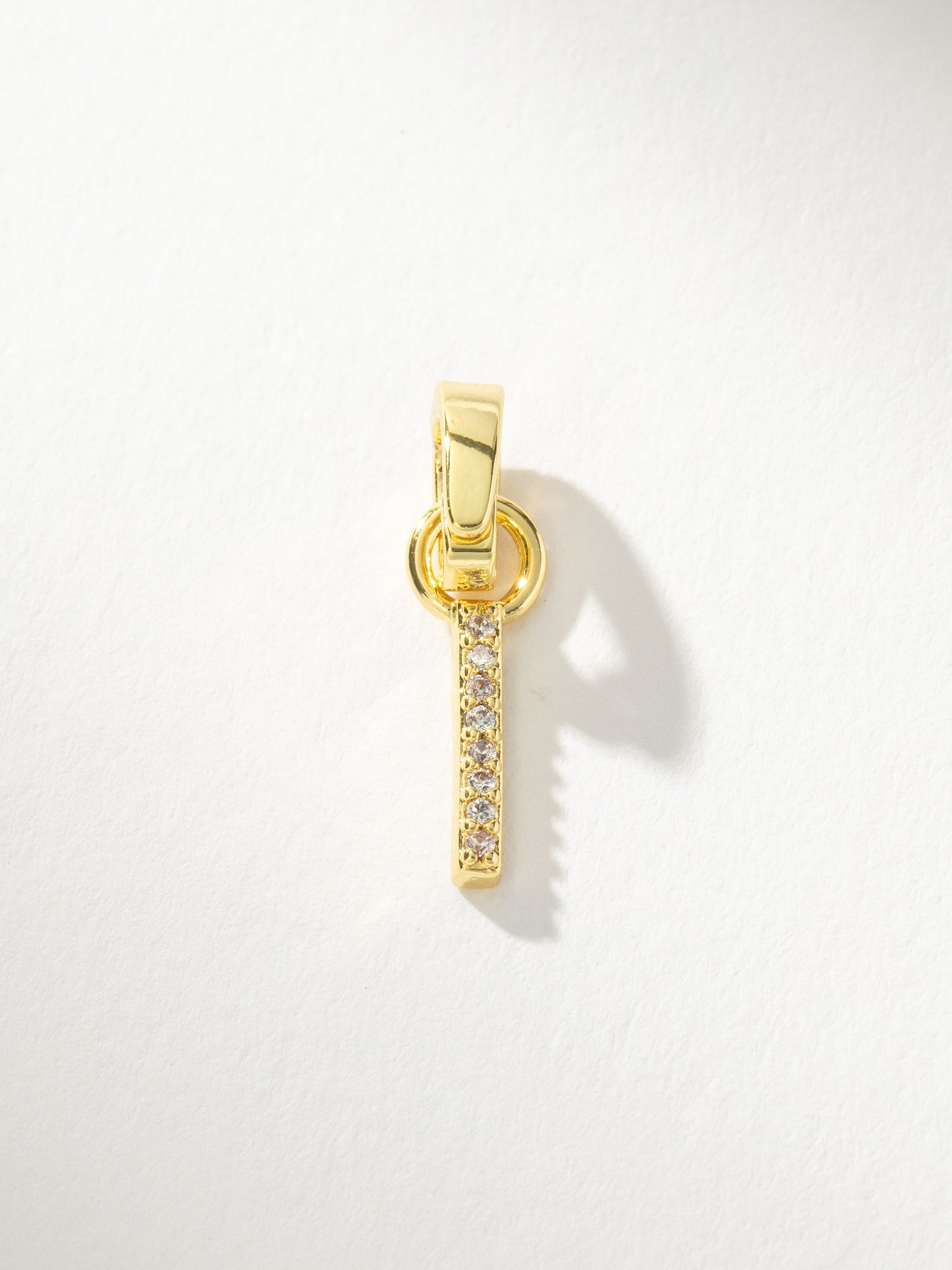 Letter Charm | Pavé Gold I | Product Image | Uncommon James