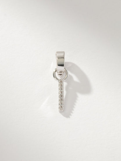 ["Letter Charm ", " Pavé Silver I ", " Product Image ", " Uncommon James"]