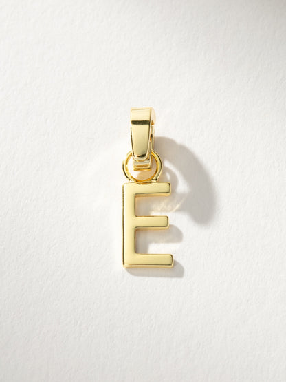 ["Letter Charm ", " Gold Solid E ", " Product Image ", " Uncommon James"]