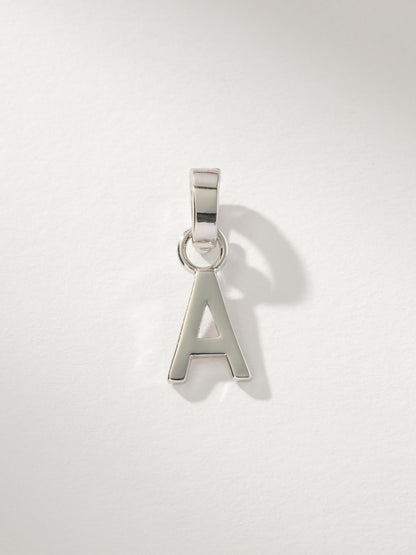 ["Letter Charm ", " Silver Solid A ", " Product Image ", " Uncommon James"]