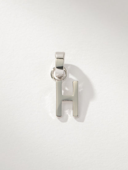 ["Letter Charm ", " Silver Solid H ", " Product Image ", " Uncommon James"]