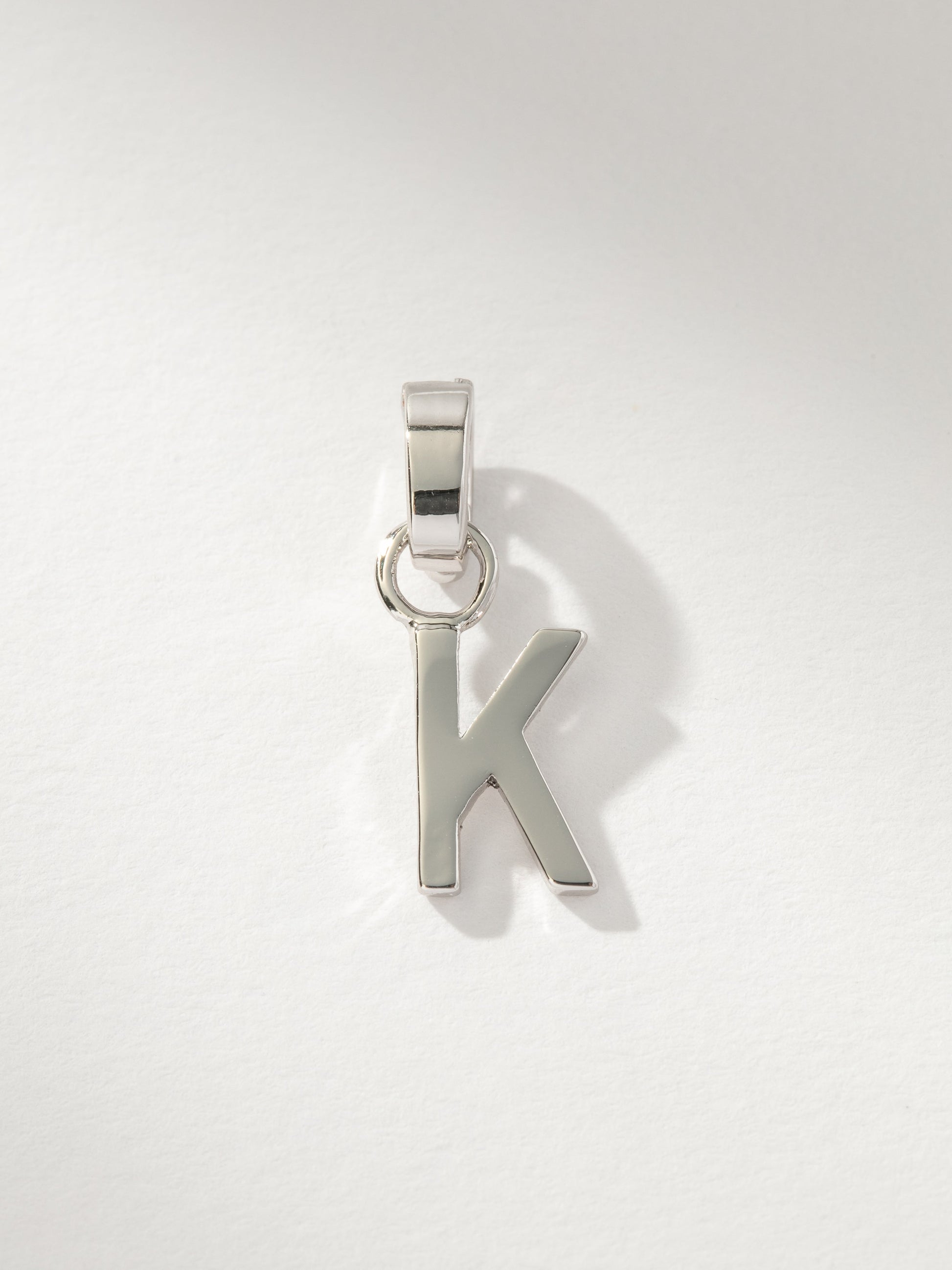 Letter Charm | Silver Solid K | Product Image | Uncommon James