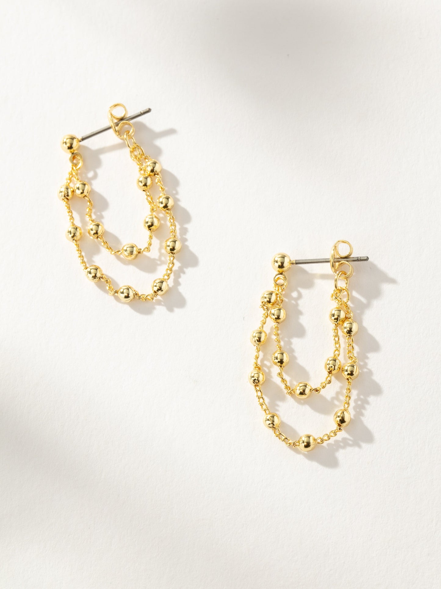 Ball and Chain Earrings | Gold | Product Detail Image | Uncommon James
