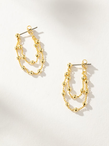 ["Ball and Chain Earrings ", " Gold ", " Product Detail Image ", " Uncommon James"]