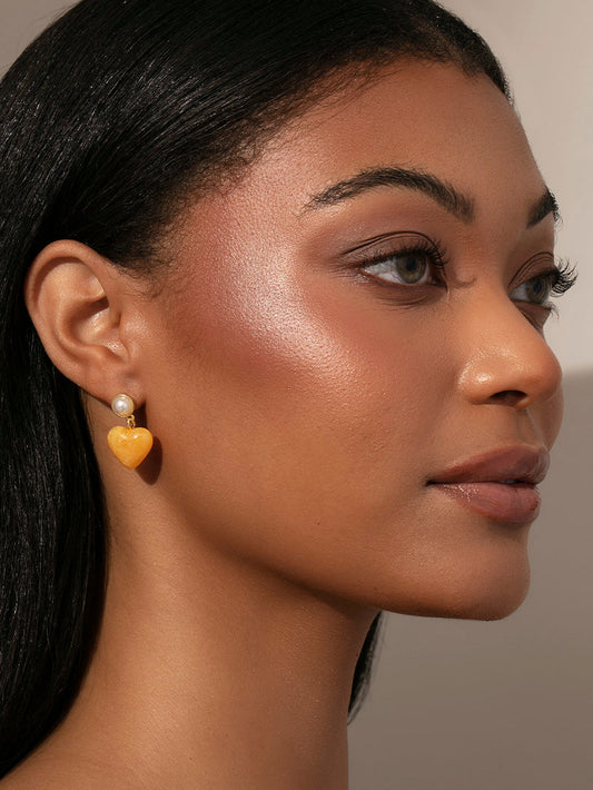 Candy Heart Earrings | Gold | Product Image | Uncommon James