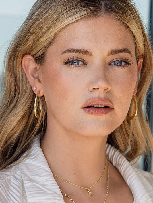 Cinema Hoop Earrings | Gold | Product Image | Uncommon James