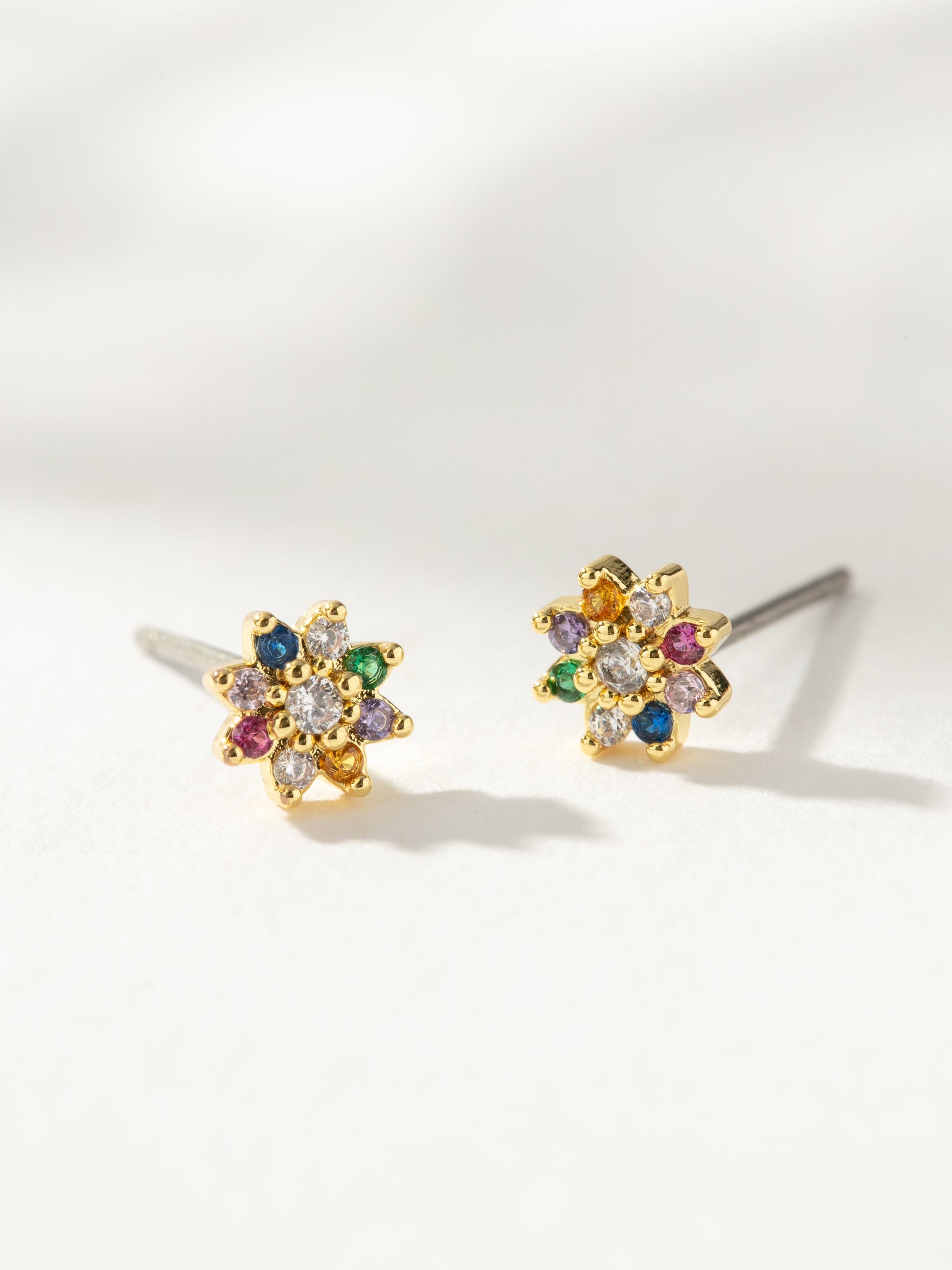 Colorful Flower Stud Earrings | Gold | Product Image | Uncommon James