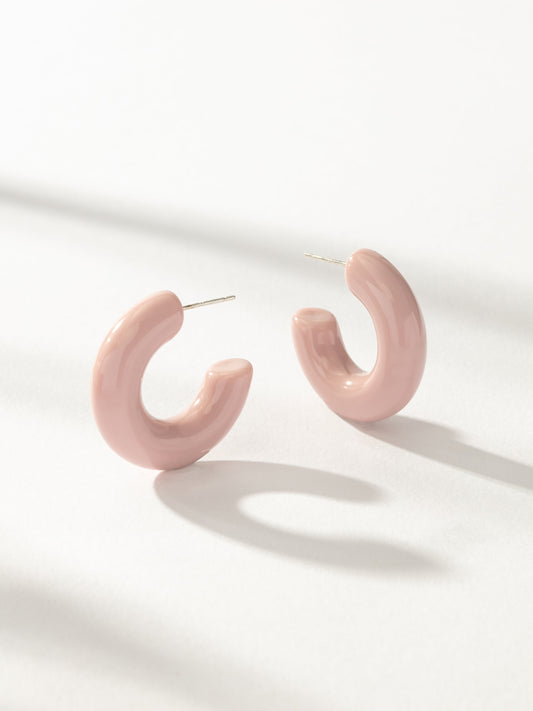 Tube Hoop Earrings | Resin | Product Image | Uncommon James