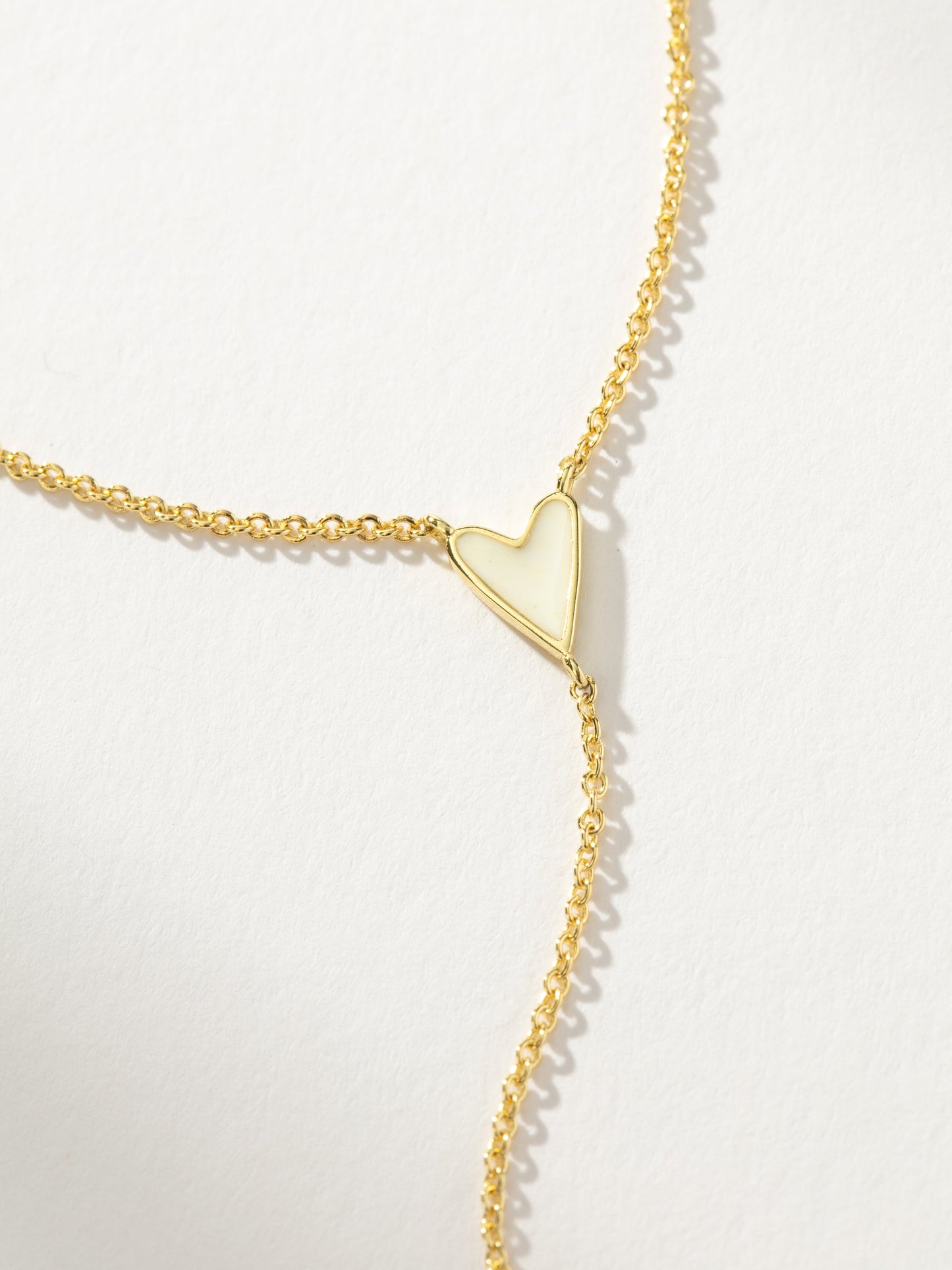 Amour Lariat Necklace | Gold | Product Detail Image | Uncommon James