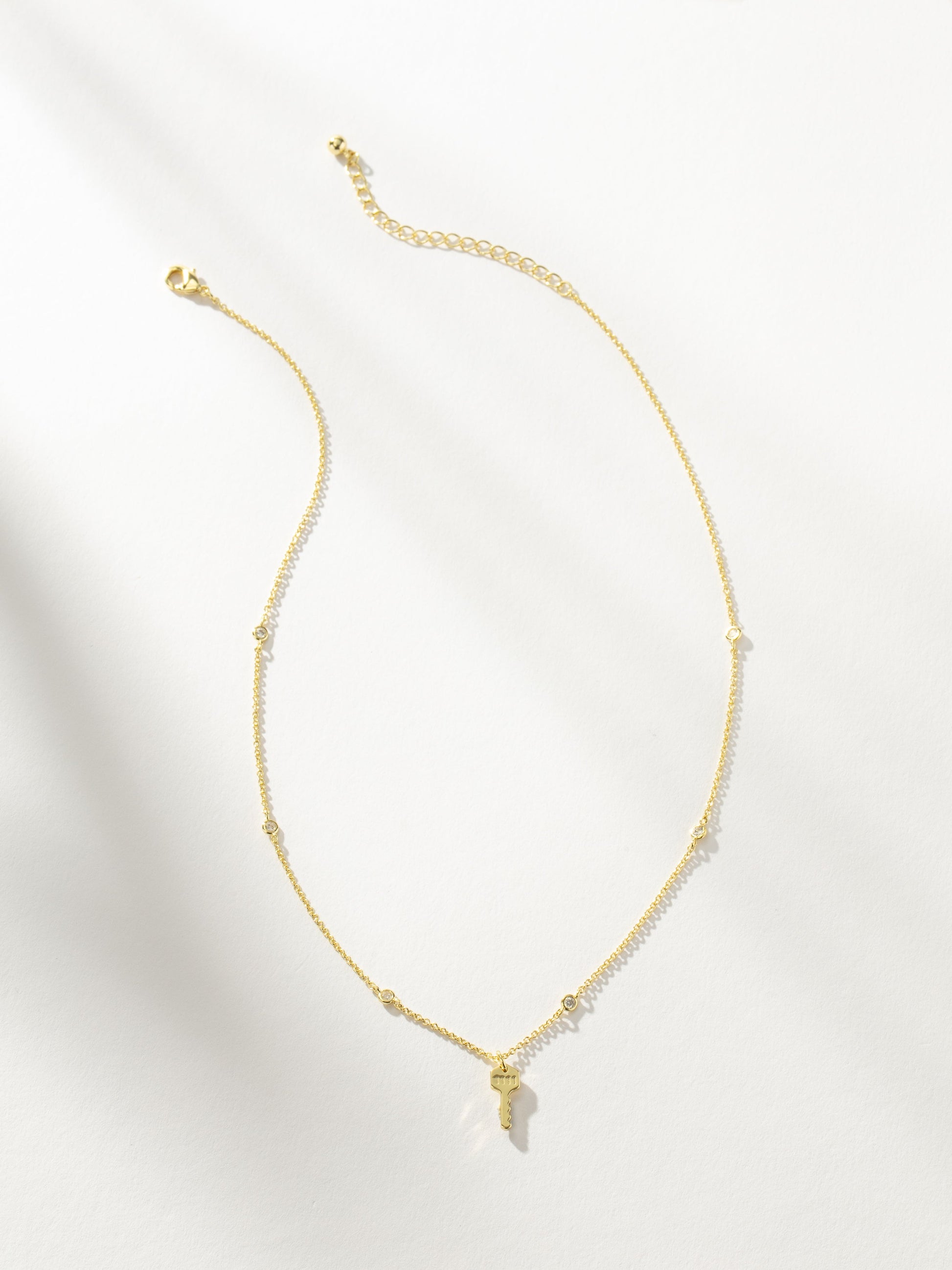 Angel Number Key Necklace | Gold | Product Image | Uncommon James