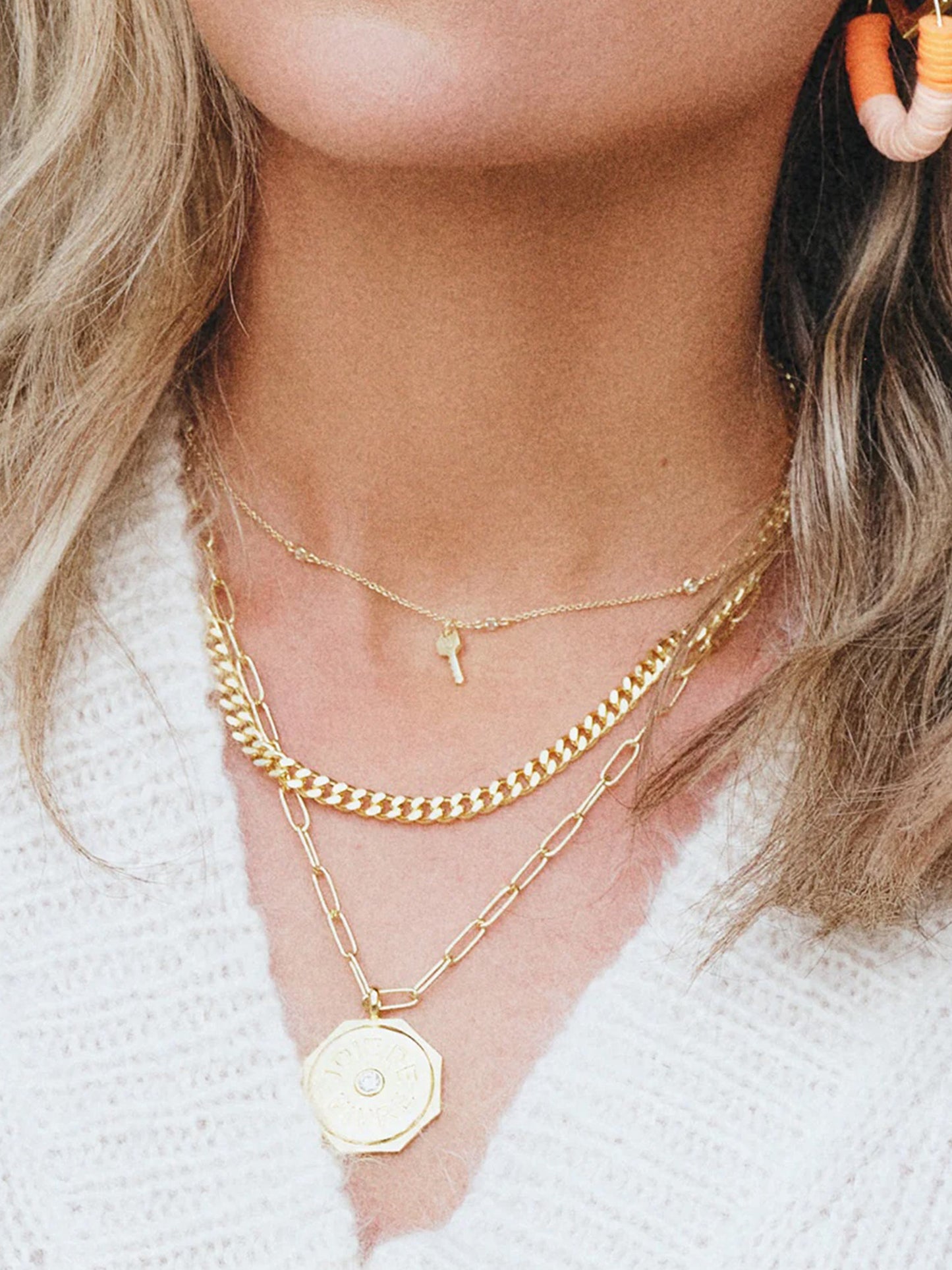 Angel Number Key Necklace | Gold | KC Image | Uncommon James