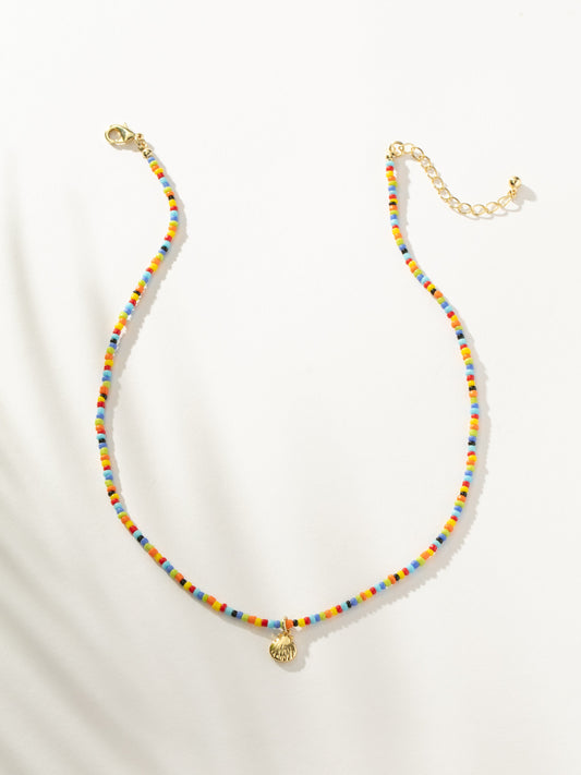 Beaded Shell Necklace | Gold | Product Image | Uncommon James
