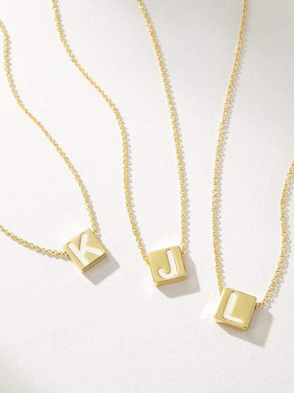 Bold Letter Necklace | Gold | eComm Image | Uncommon James