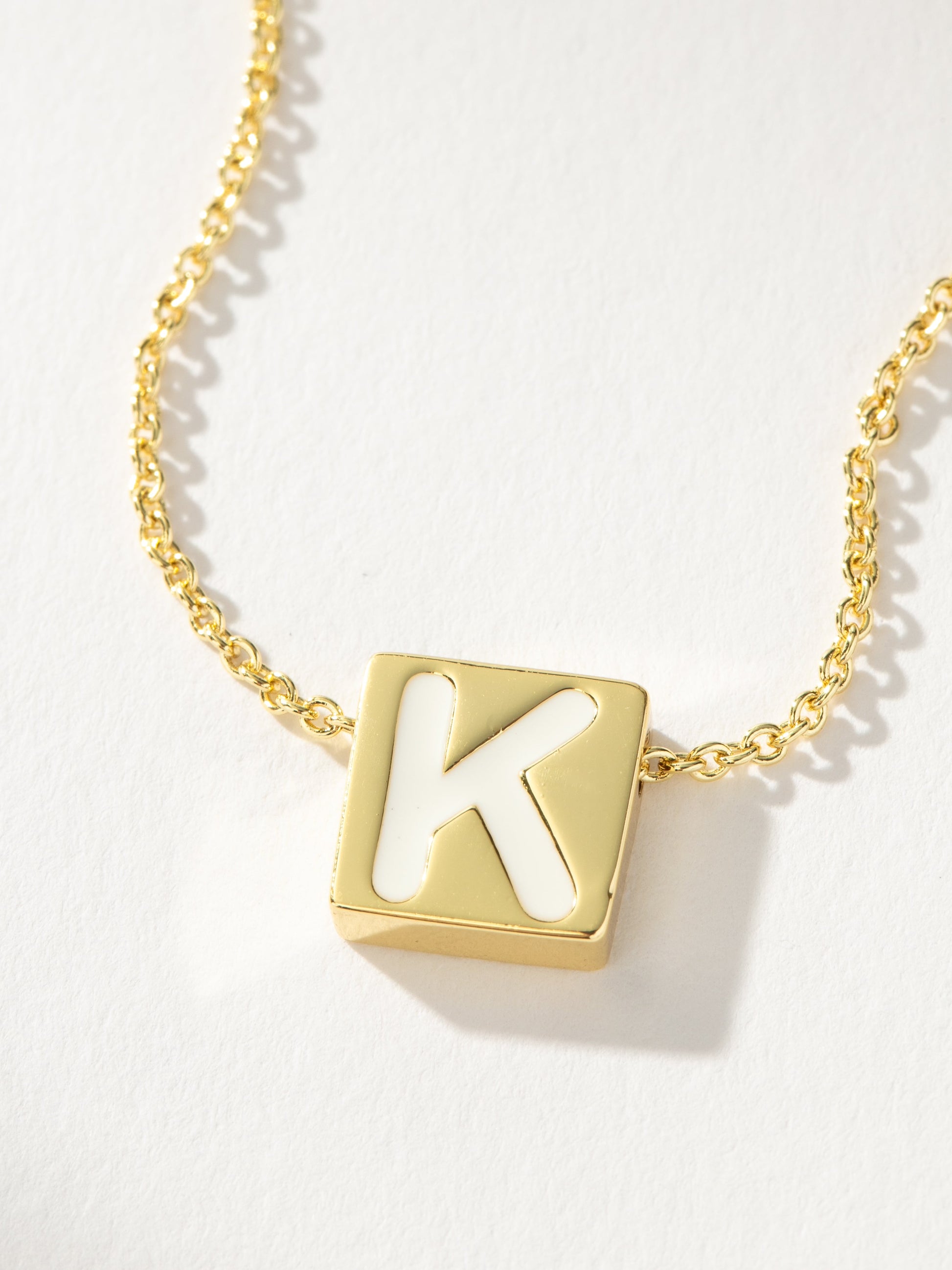 Bold Letter Necklace | Gold K | Product Detail Image | Uncommon James