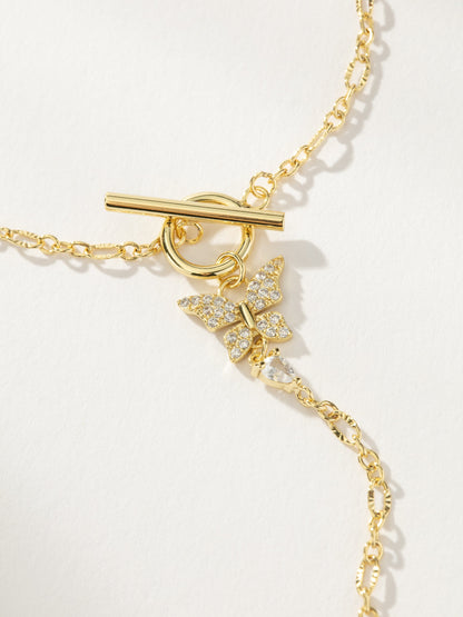 ["Butterfly Lariat Necklace ", " Gold ", " Product Detail Image ", " Uncommon James"]