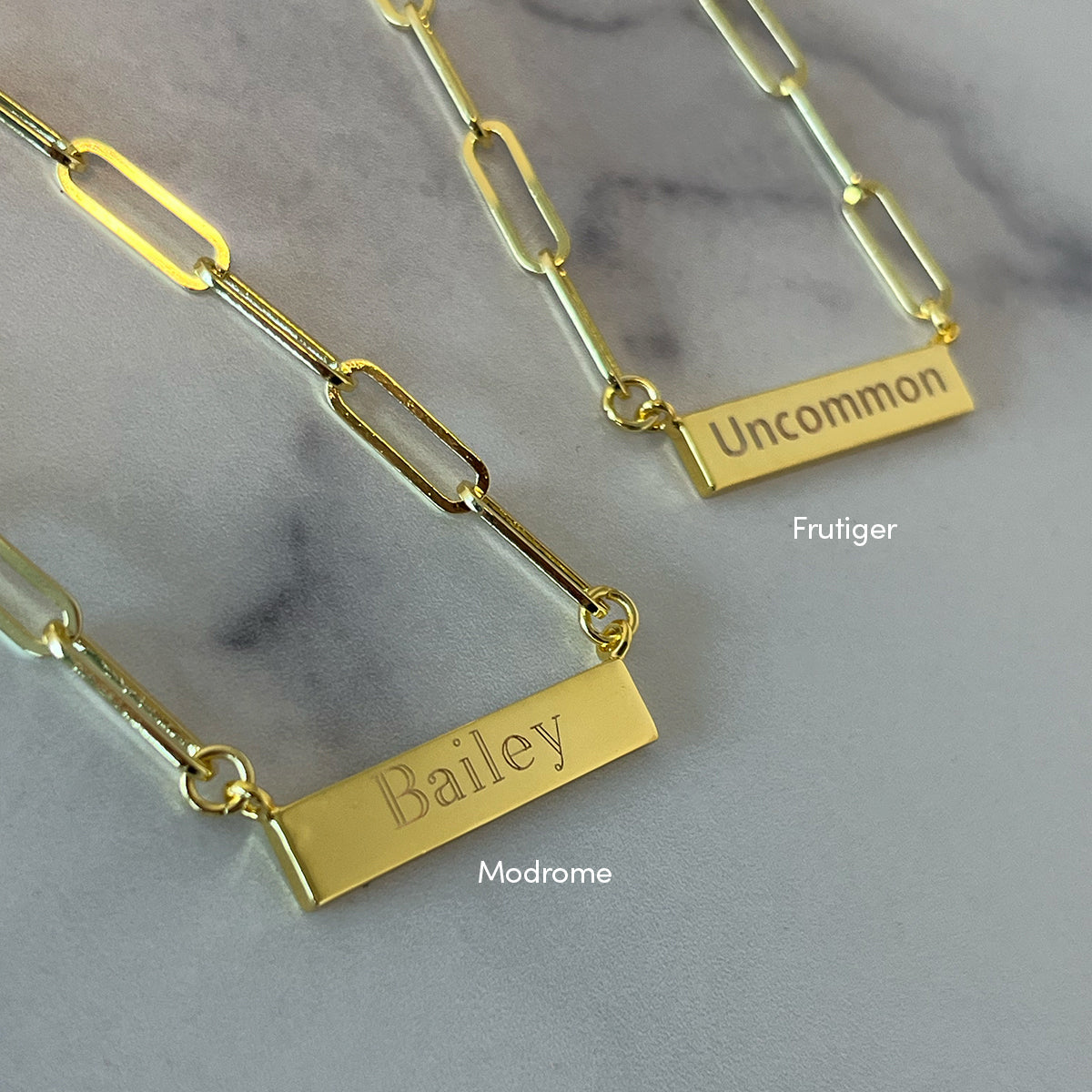 Chain and Bar Necklace | Gold | Lifestyle Image | Uncommon James