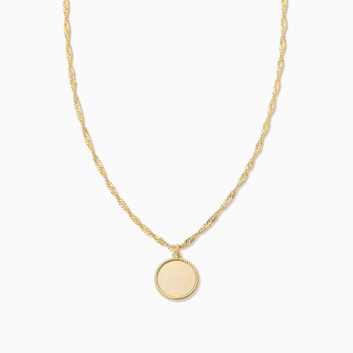 Circle Pendant Necklace | Gold | Product Image | Uncommon James