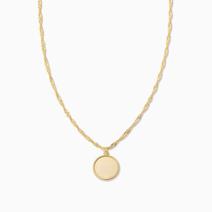 ["Circle Pendant Necklace ", " Gold ", " Product Image ", " Uncommon James"]