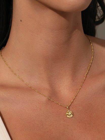 ["Cowboy Hat Pendant Necklace ", " Gold ", " Model Image ", " Uncommon James"]