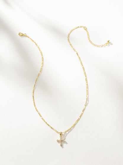 ["Cross and Chain Necklace ", " Gold ", " Product Image ", " Uncommon James"]