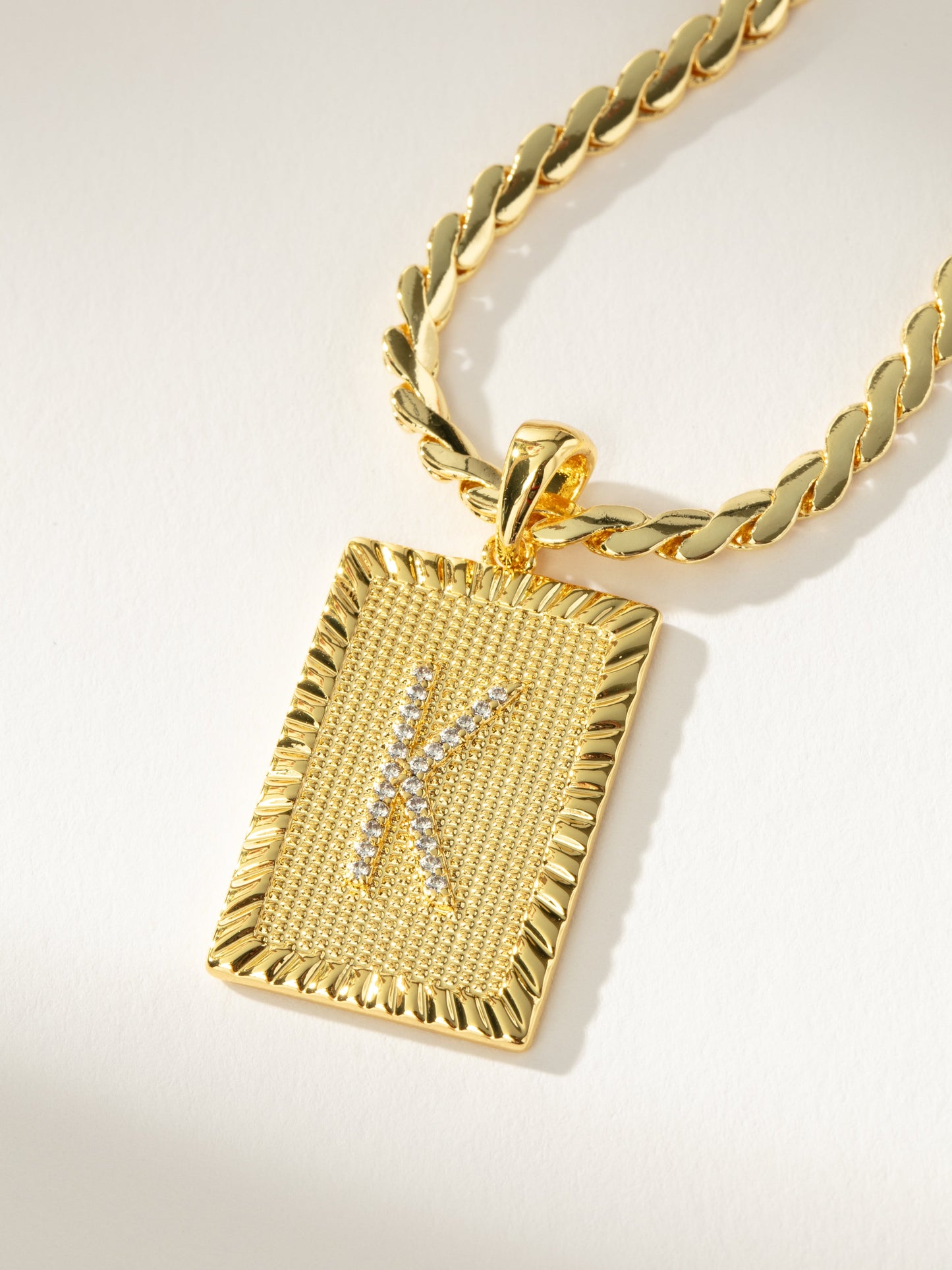 Letter Chain Necklace | Gold K | Product Detail Image | Uncommon James