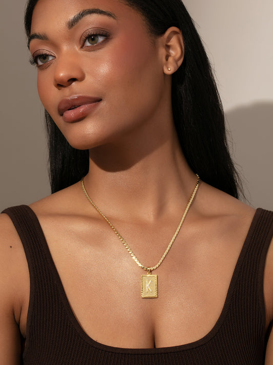 Letter Chain Necklace | Gold | eComm Image | Uncommon James