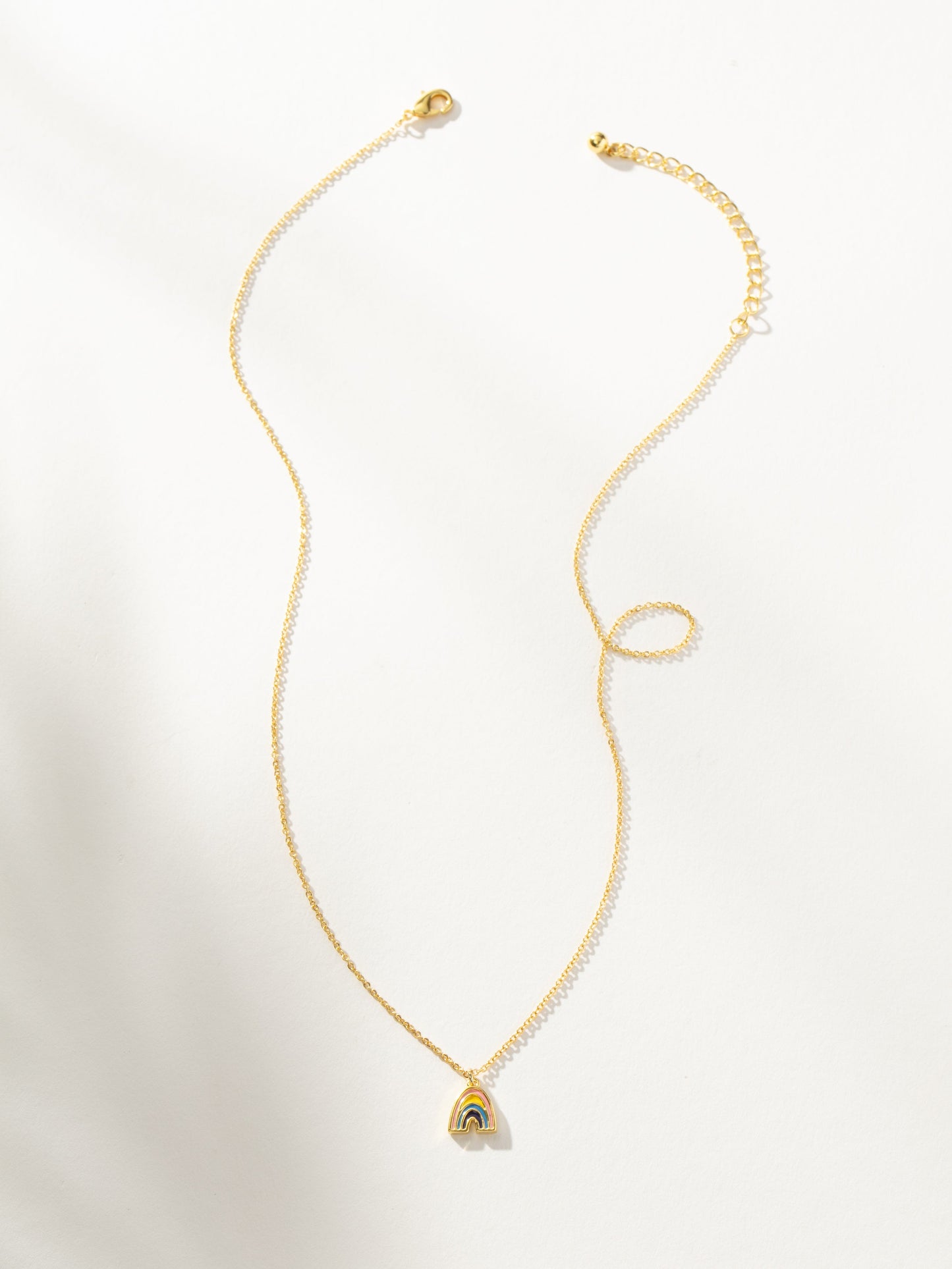 Mini Rainbow Pendant Necklace | Gold | Product Image | Uncommon James