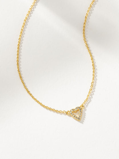["Open Heart Necklace ", " Gold ", " Product Detail Image ", " Uncommon James"]