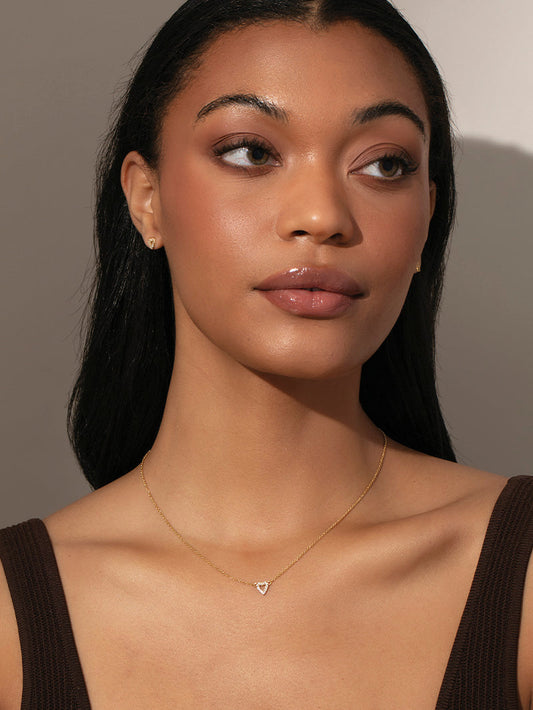 Open Heart Necklace | Gold | Product Image | Uncommon James