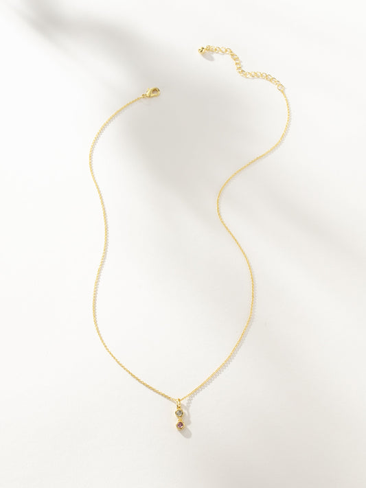 Pink and White Gem Necklace | Gold | Product Image | Uncommon James
