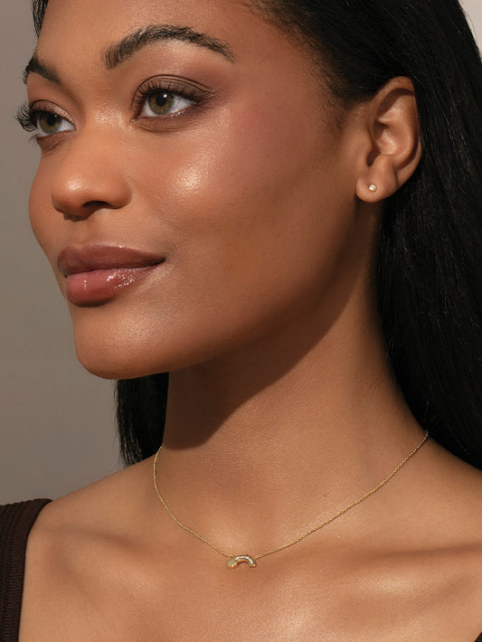 Rainbow Necklace | Gold | Product Image | Uncommon James