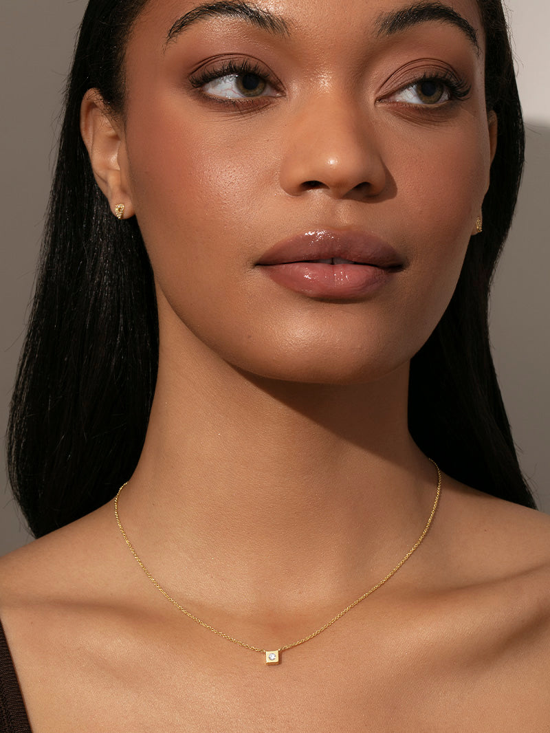 Uniform Necklace | Gold | Model Image | Uncommon James