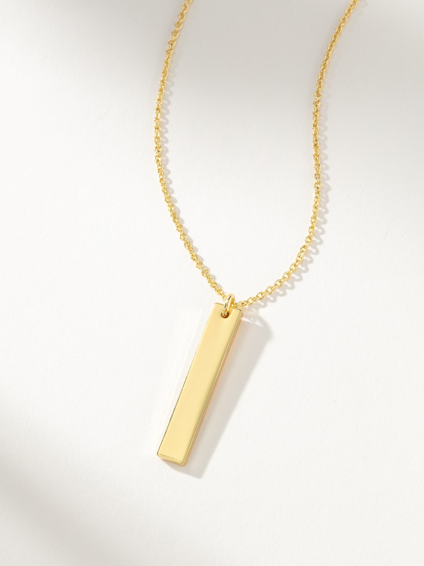 Vertical Bar Necklace | Gold | Product Detail Image | Uncommon James