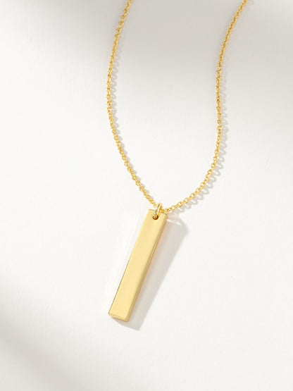 ["Vertical Bar Necklace ", " Gold ", " Product Detail Image ", " Uncommon James"]