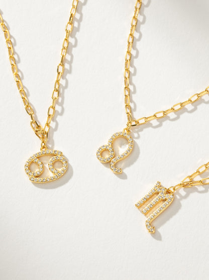 ["Zodiac Icon Chain Necklace ", " Gold ", " eComm Image ", " Uncommon James"]