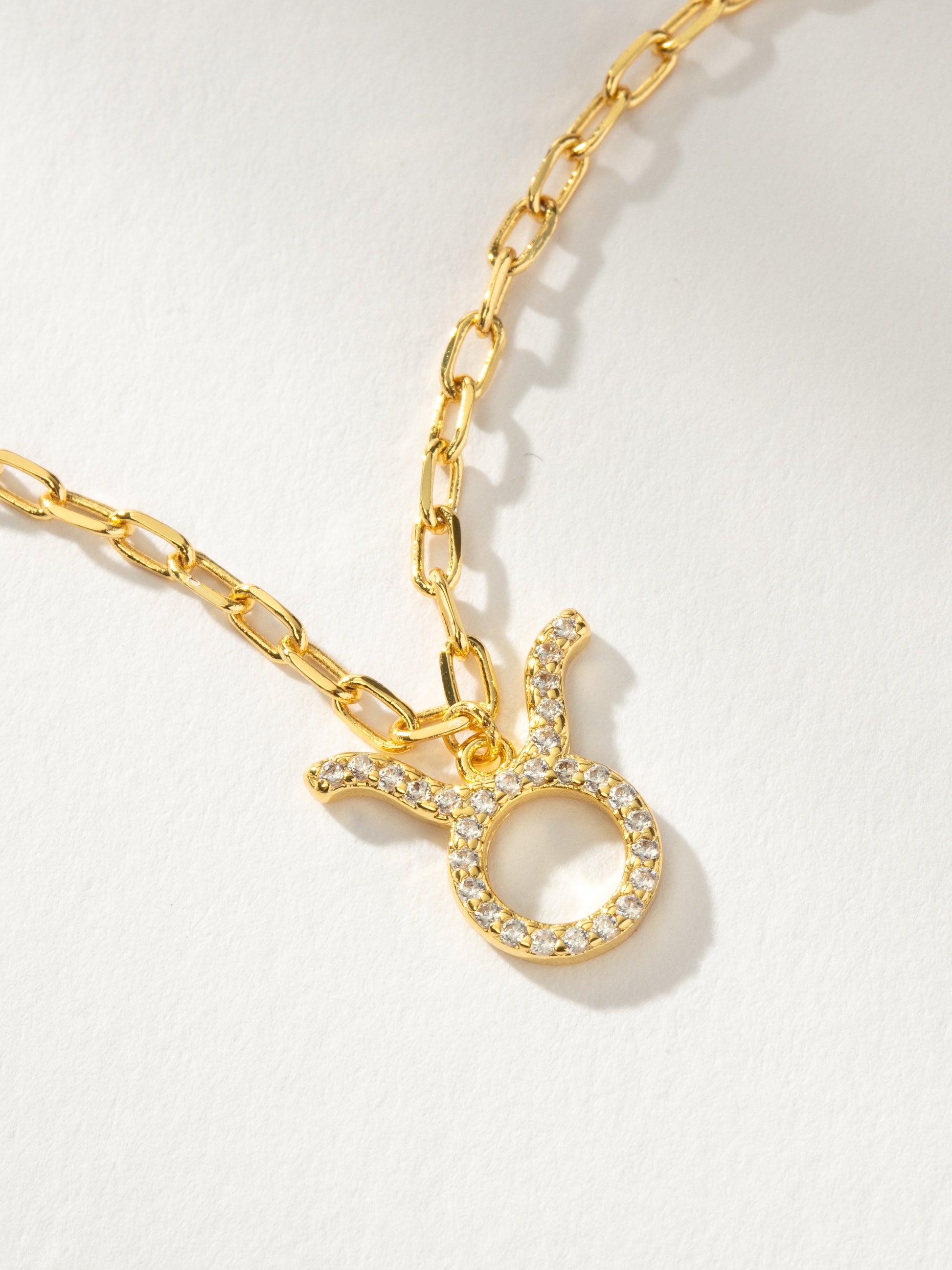 Zodiac Icon Chain Necklace | Gold Taurus | Product Detail Image | Uncommon James