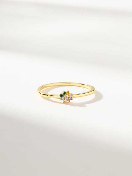 Colorful Flower Ring | Gold | Product Image | Uncommon James