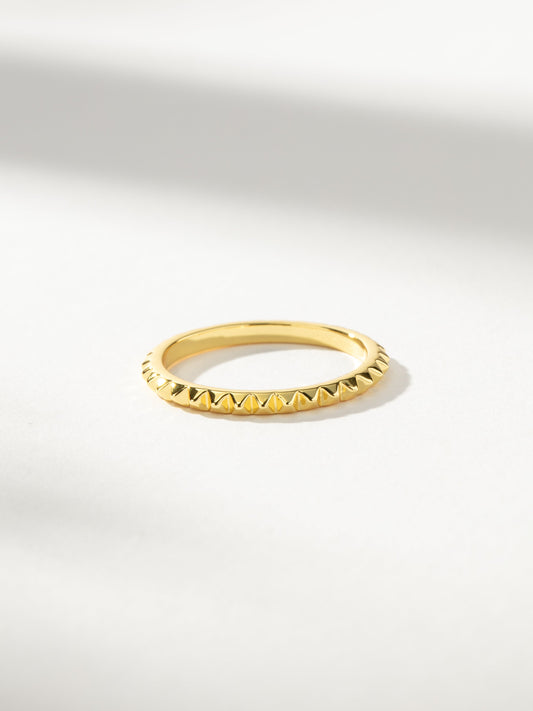 Textured Stud Ring | Gold | Product Image | Uncommon James