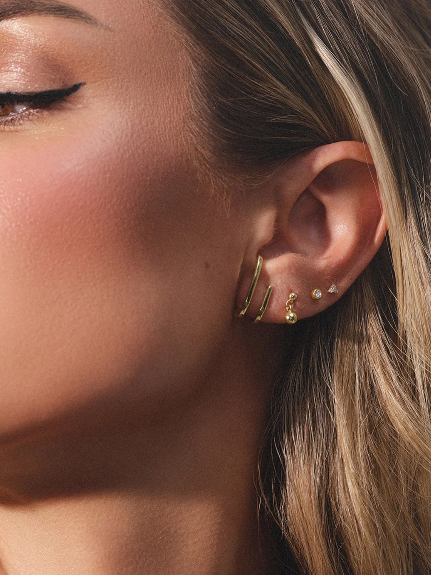 Double Vision Ear Climber | Gold Solid | KC Image | Uncommon James