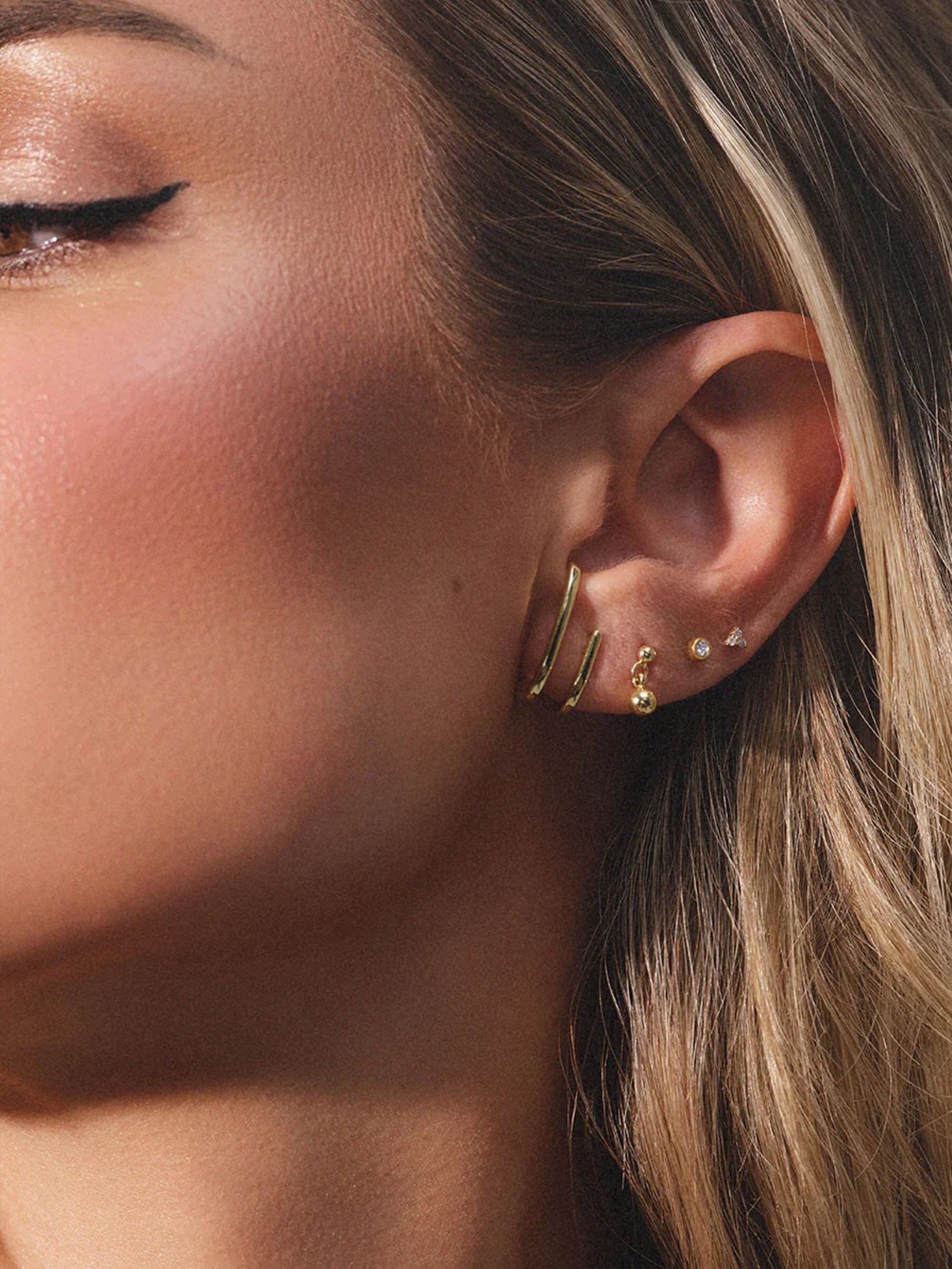 Double Vision Ear Climber | Gold Solid | KC Image | Uncommon James