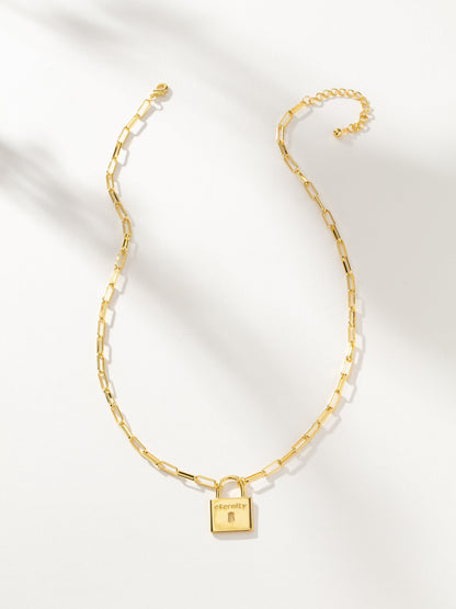 Eternity Lock Necklace | Gold | Product Image | Uncommon James