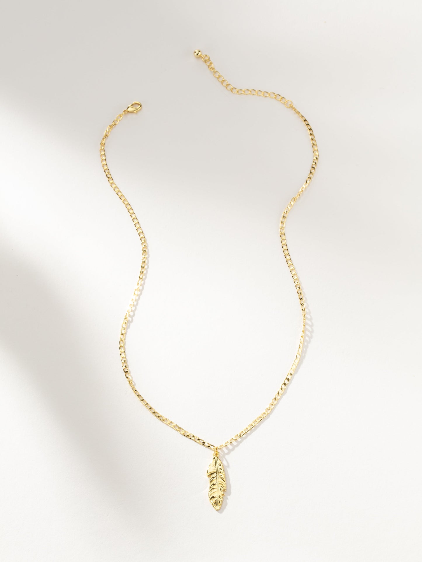 Feather Necklace | Gold | Product Image | Uncommon James